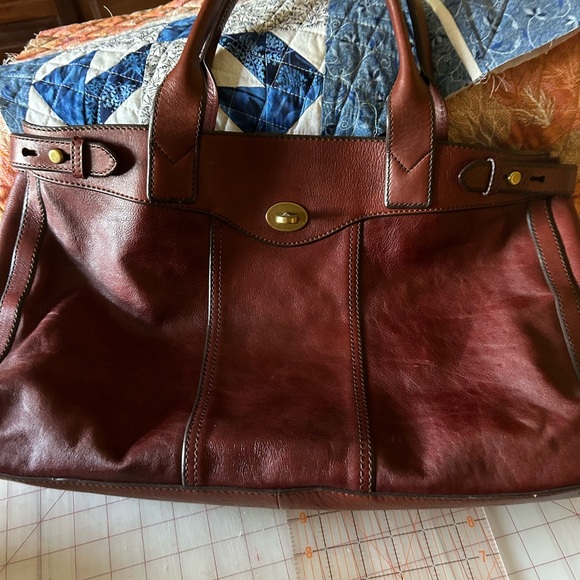 Fossil Deep Brown Leather Travel Bag - Picture 1 of 1